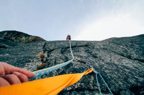 Person Mountain Climbing