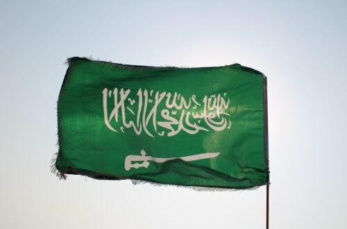 The Flag of Saudi Arabia Dancing with the Wind