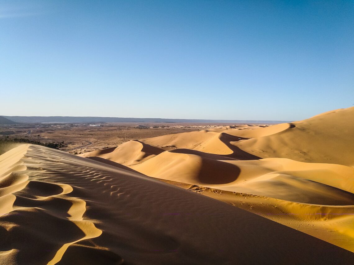 brown sand under blue sky during daytime